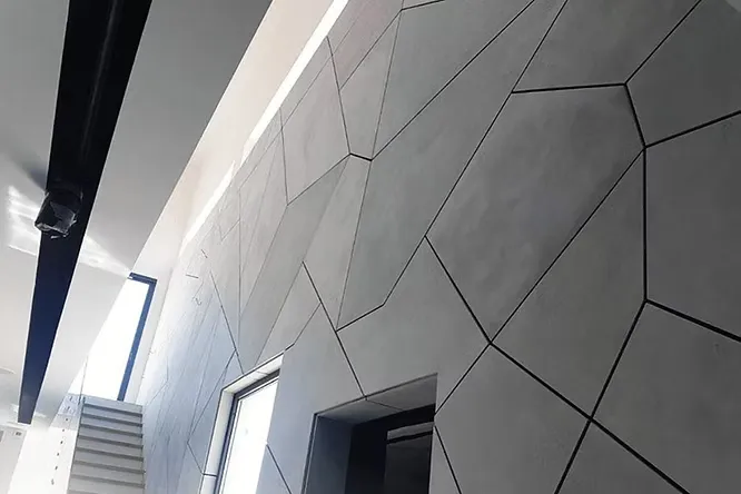 Sleek and geometric, fibre cement boards offer a weather-resistant, fireproof, and stylish solution for contemporary façades.