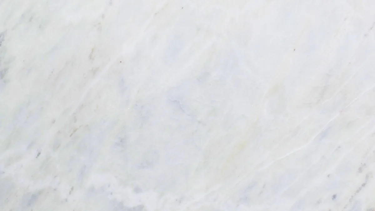 Close up shot of white Michelangelo Marble showing